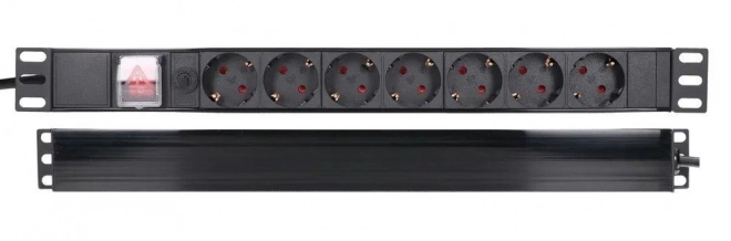 PDU 19" 1U with 7 sockets and 2m input