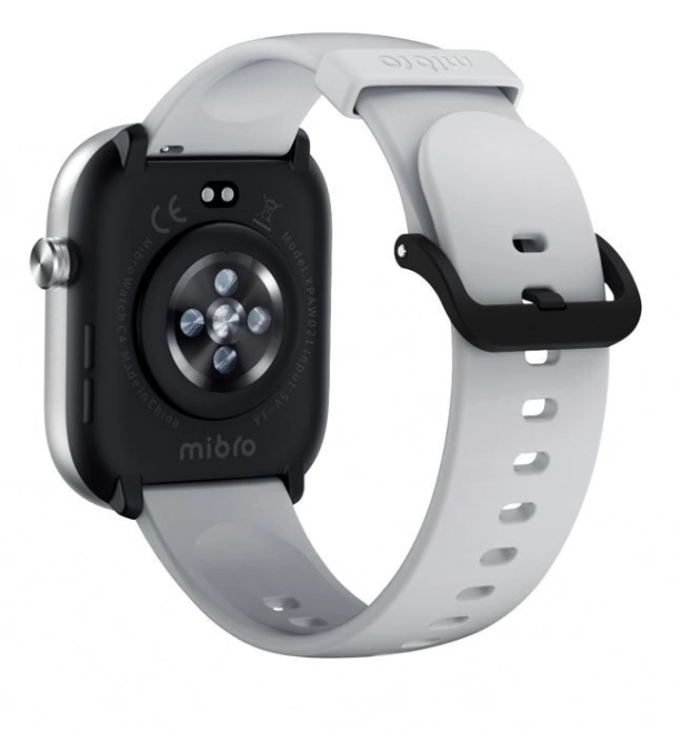 Smartwatch silver with health monitoring features