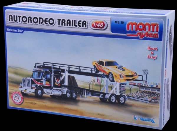 Set di Costruzioni Monti System Autorodeo Trailer Western Star