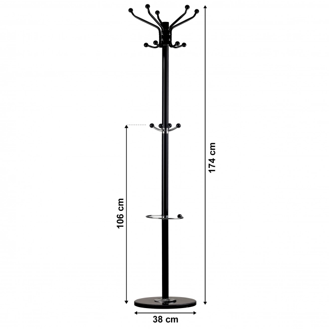 ModernHome freestanding clothes hanger with 16 hooks