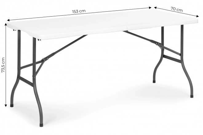 Folding Catering Table 153 cm White MultiGarden