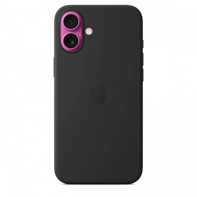 Custodia in silicone MagSafe per iPhone 16 Plus nera