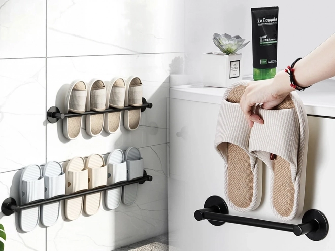 Wieszak multifunzione da parete per bagno
