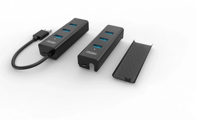 Elegant Black 4-Port USB 3.0 Hub