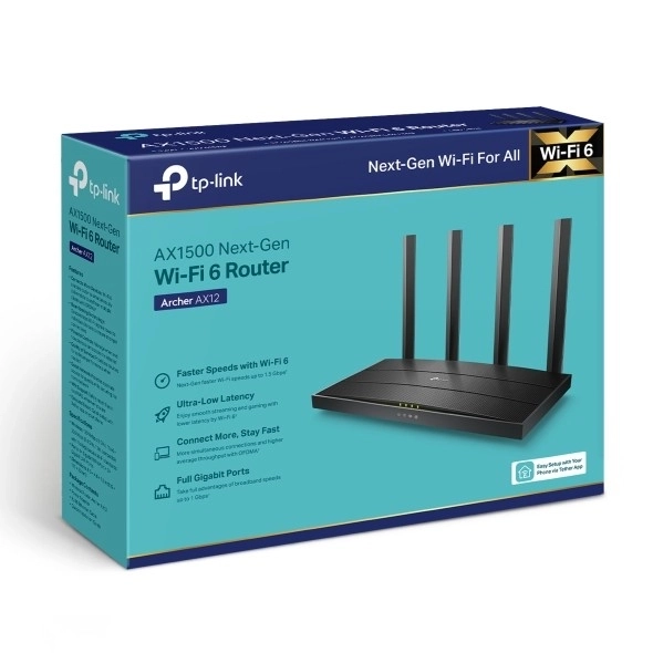 Router TP-Link Archer AX1500 with Wi-Fi 6
