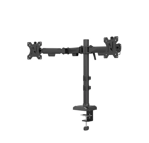 Adjustable dual monitor arm