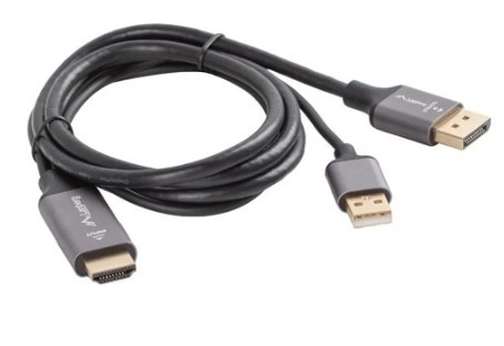 Hdmi to Displayport Cable 1m 4k Black