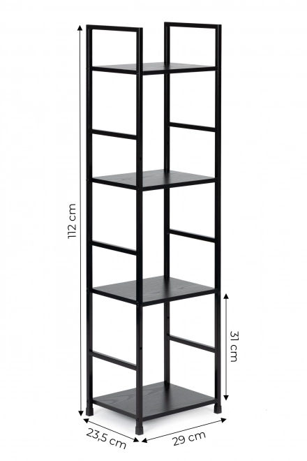 Libreria scaffale in legno con cornice in metallo Loft