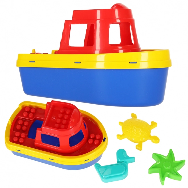 Colorful Sand Play Set with Boat and Molds
