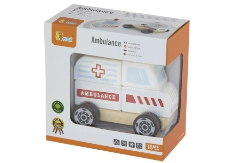 Træpuslespil - ambulance