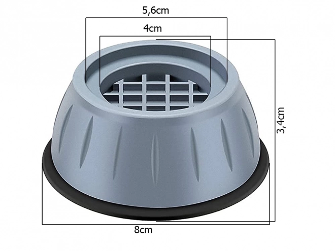 Plaques antivibratoires pour machine à laver et lave-vaisselle 4 pcs