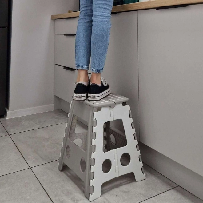 Foldable Anti-Slip Stool Light Gray