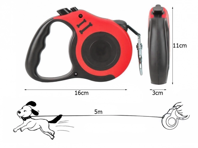 Automatisk hundesnor – Rød
