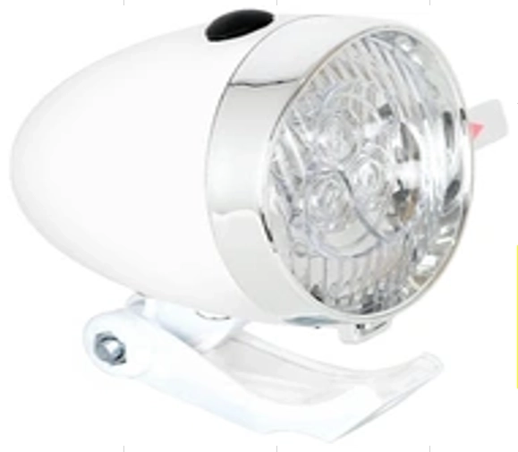 Front Retro Chrome Bicycle Light with LED