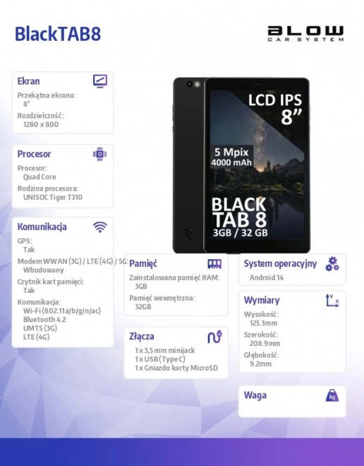 BlackTAB 8-inch Tablet