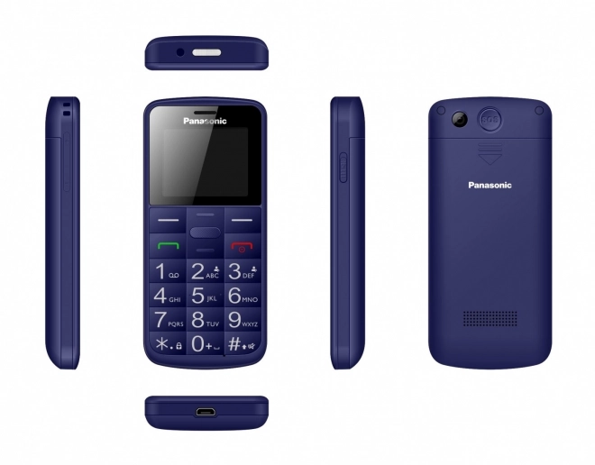 Mobile phone for seniors in blue