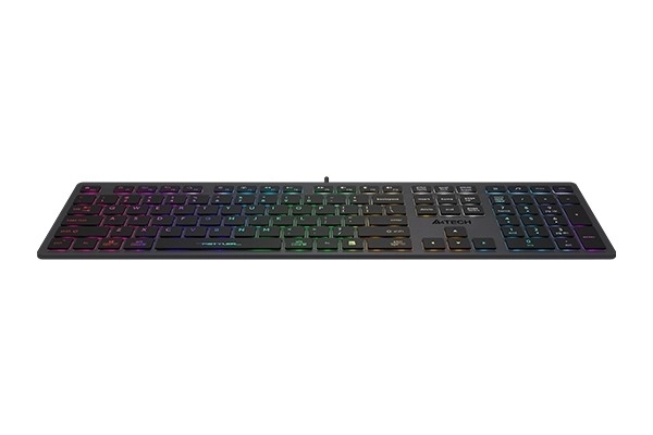 Keyboard with neon backlighting
