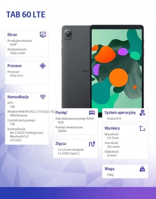 Tablet Tab 60 LTE Grey
