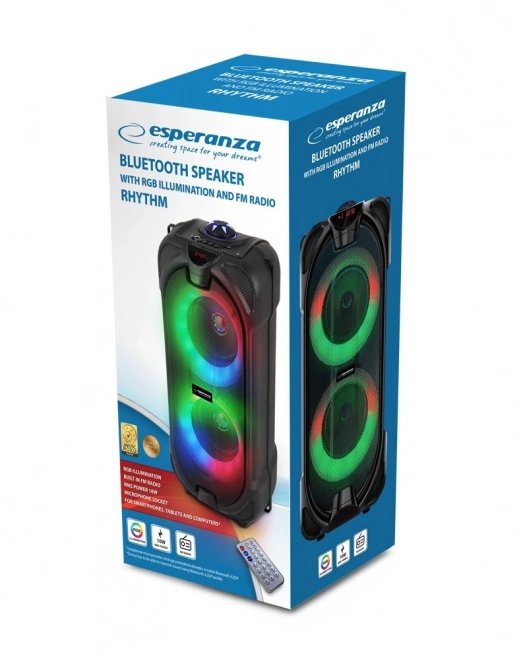 Bluetooth Speaker with FM and RGB LED Lights