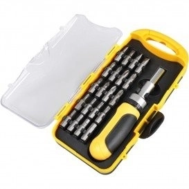 22-piece Set: Bits and Ratchet Screwdriver