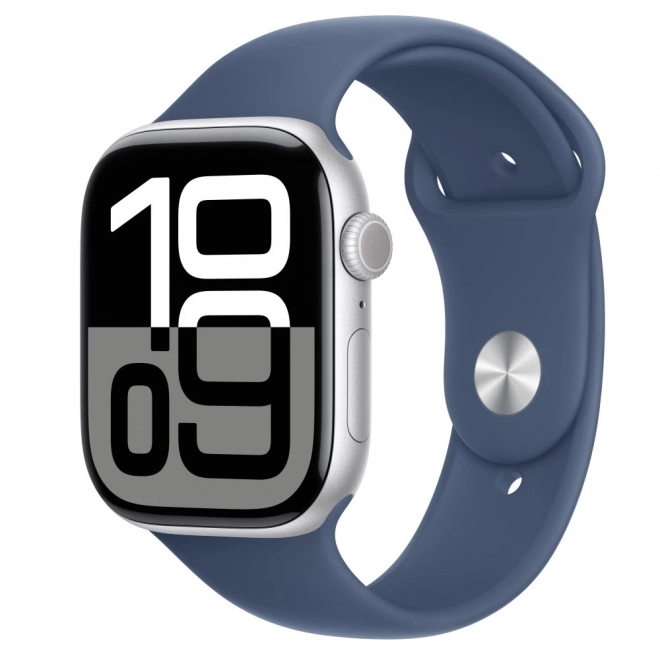Apple Watch Series 10 GPS with Denim Sport Band