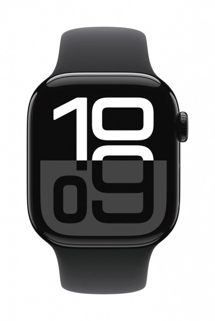 Apple Watch Series 10 with Onyx Aluminium Case and Black Sport Band