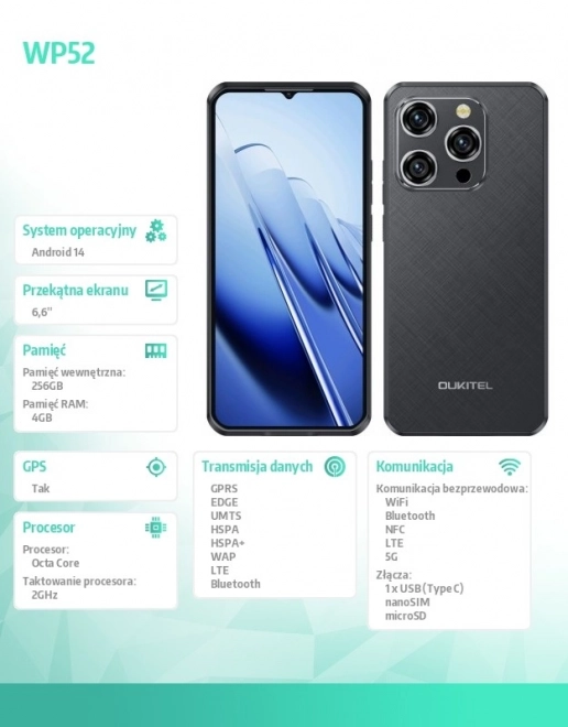 Rugged 5G Smartphone with IP69K Rating