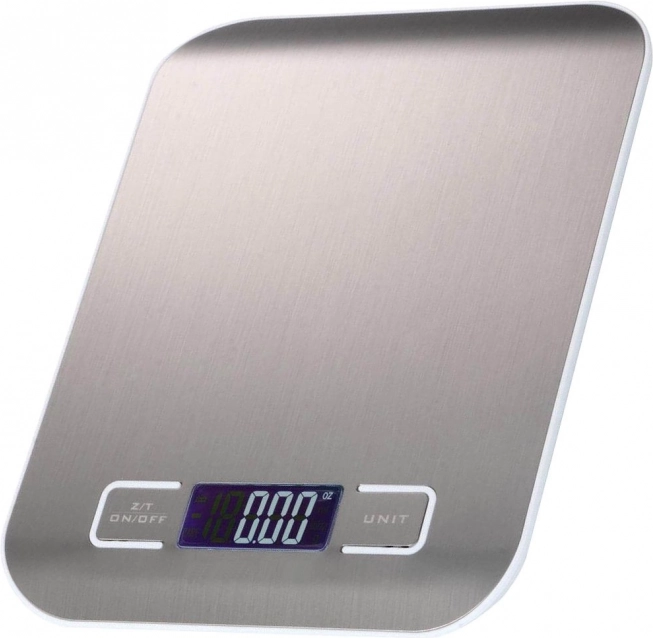 Precieze elektronische keukenweegschaal 5 kg / 1 g met LCD-display van staal