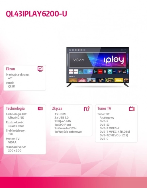 QLED 43 Inch Television