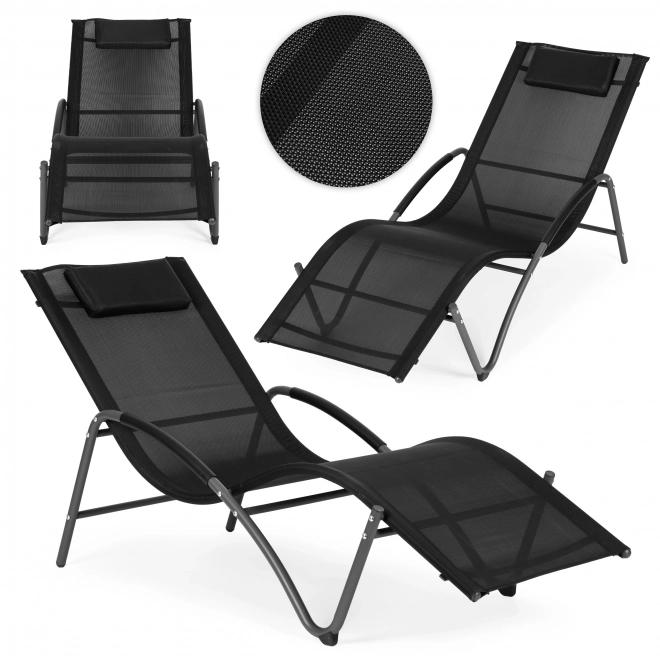 Garden Lounger with Headrest