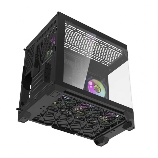 Darkflash kompakt számítógépház ARGB ventilátorokkal