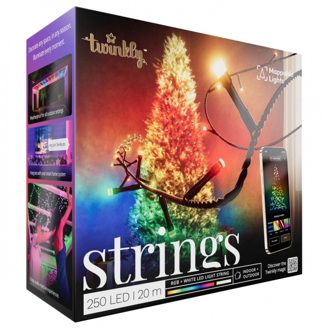 Luci di Natale intelligenti Twinkly a 250 LED RGB+W, catena da 20m