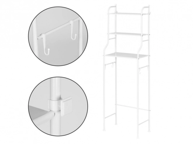 Over-the-Washer Bathroom Shelf with Laundry Stand