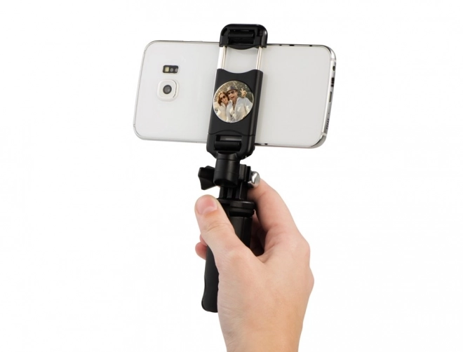 Mini Smartphone Tripod with Mirror - Black
