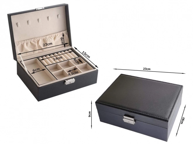 Elegante astuccio organizer per gioielli con chiave