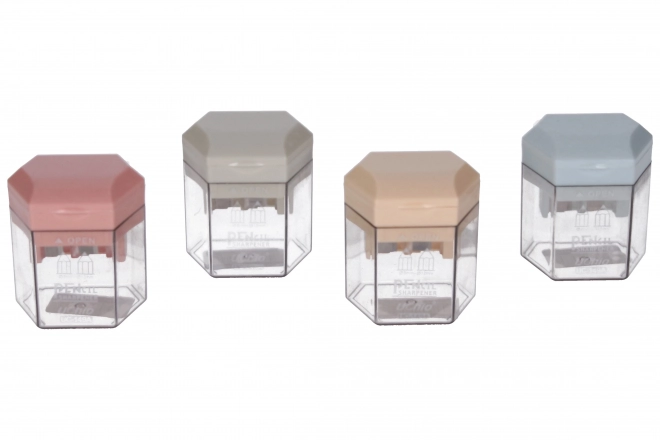 Sharpener for two pencils with container - box