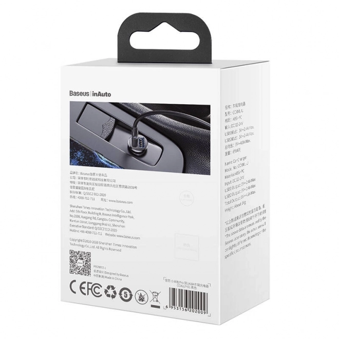 car charger Baseus Grain Pro 2x USB black