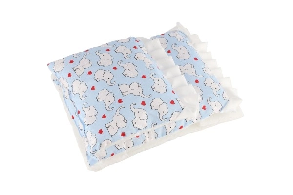 Set Copertina con Cuscino e Base per Bambole