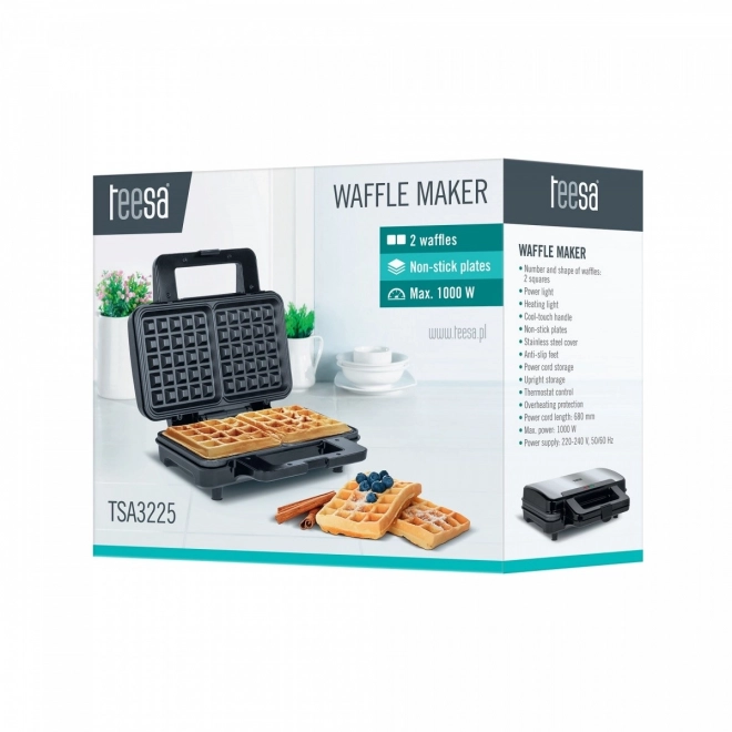 Waffle Maker with Non-Stick Plates