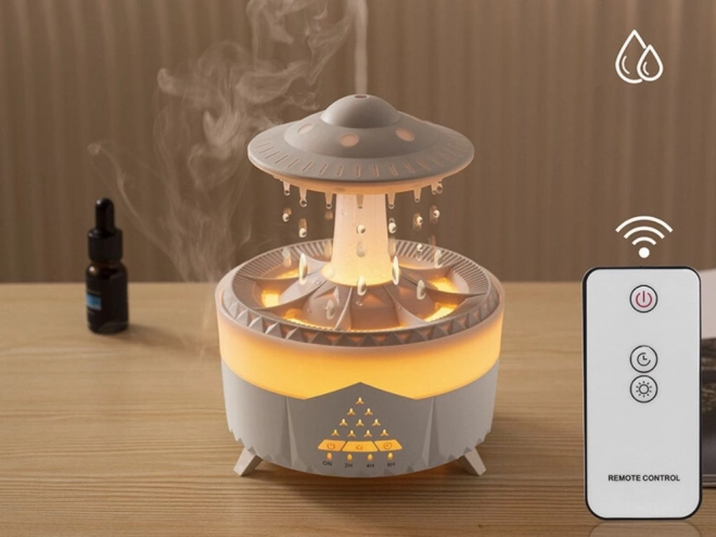 UFO-Shaped Air Humidifier and Aroma Diffuser with LED Lamp