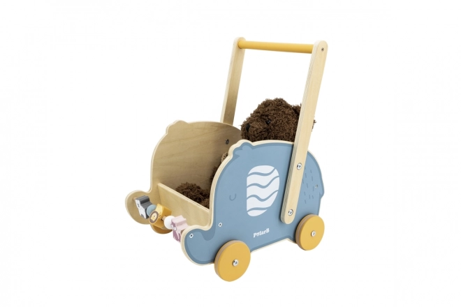 Girello in legno con elefante