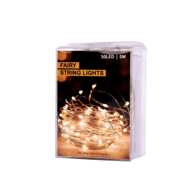 LED teplé bílé dekorativní pásky – 5 m, 50 LED