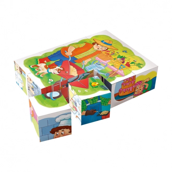 Dino Educational Blocks Occupations - Set of 12 Blocks