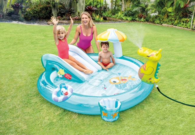 Piscine gonflable pour enfants avec toboggan INTEX