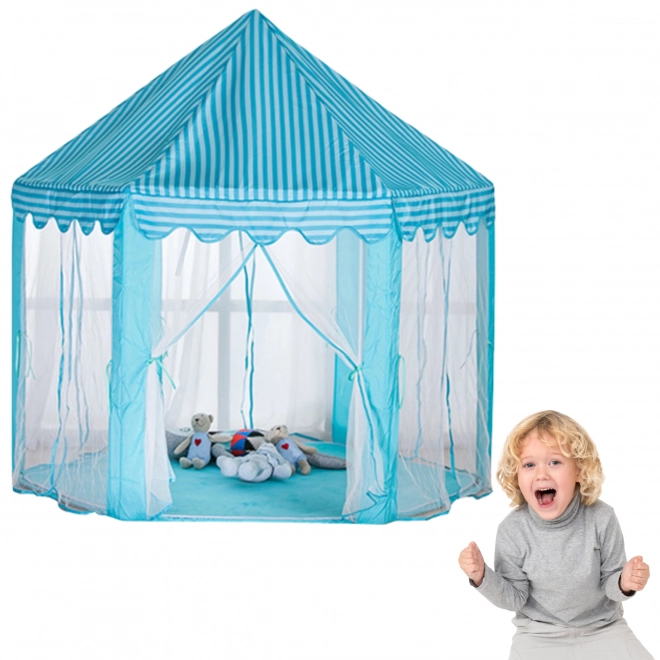 Hexagonal Children's Tent for Home and Garden - Blue