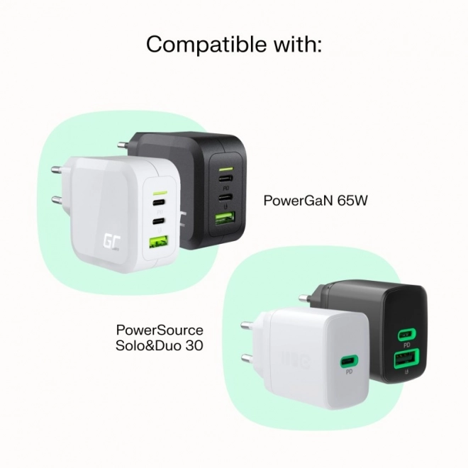 Durable Nylon USB-C Cable PowerStream 100W Black