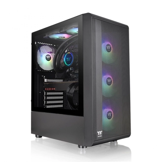 Computer Case S200 with Tempered Glass and RGB Lighting