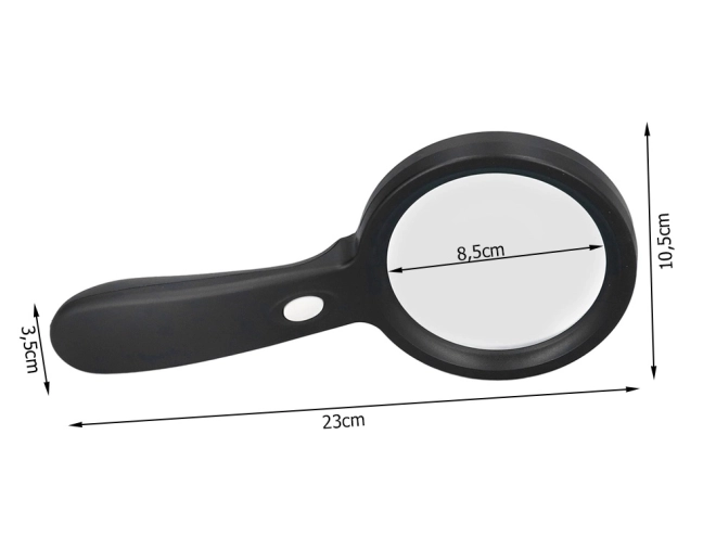 Ročna lupa z LED osvetlitvijo 10x povečava