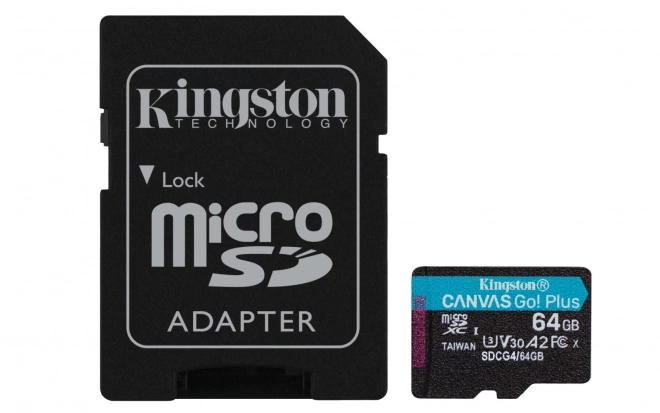 MicroSD Card 64GB Canvas Go! Plus with Adapter