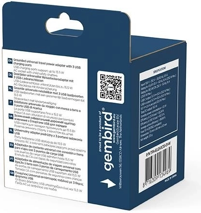 Fast charging 3× USB up to 15.5 W